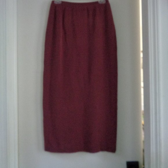 Mauve Maxi SKIRT SET with Beaded Cape Look Shark Bite Top S - Picture 7 of 8